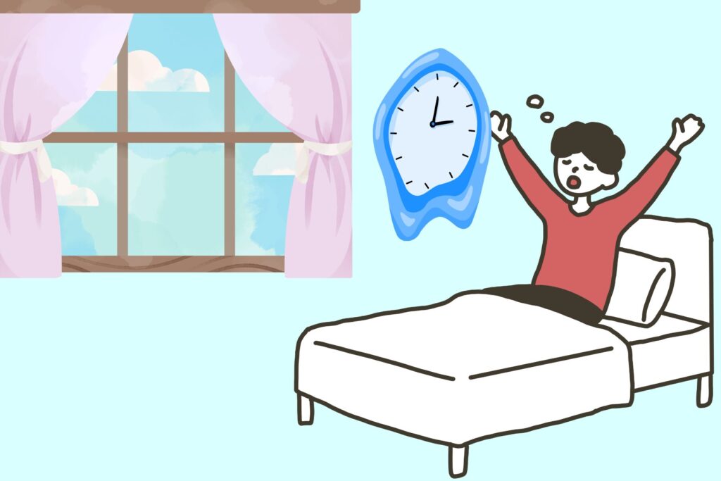 休日の「寝だめ」をやめ、起床時間を一定にする