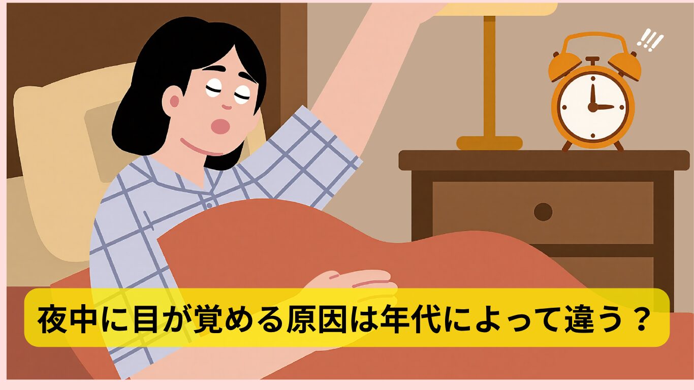 夜中に目が覚める原因は年代によって違う？