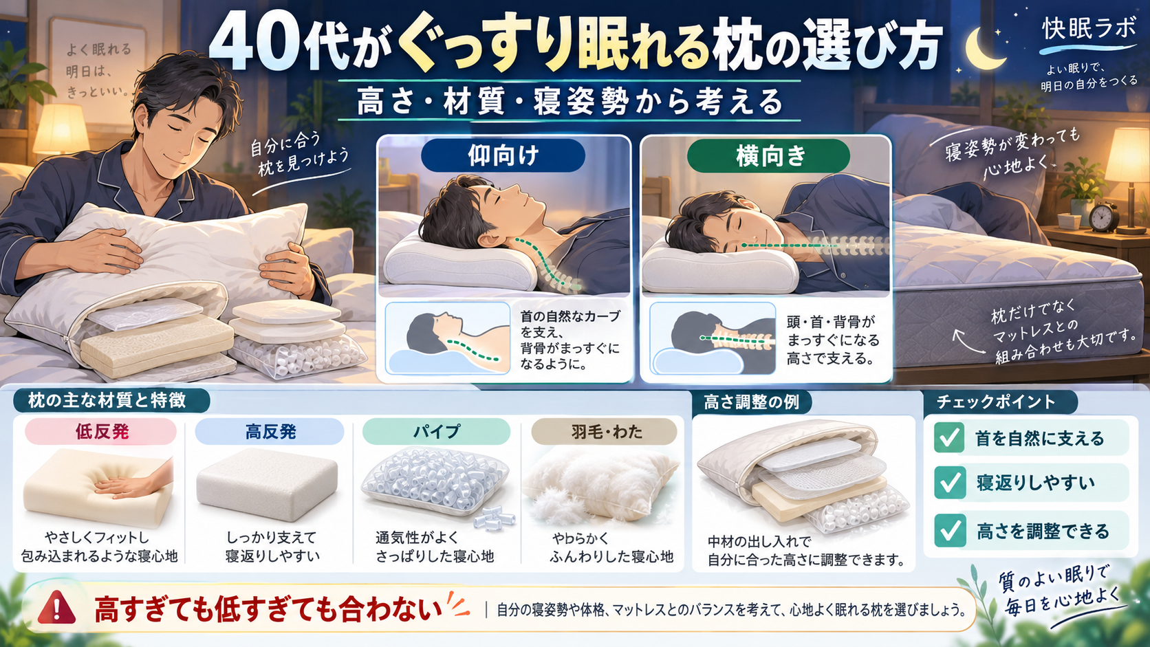 40代の快眠枕選びガイド